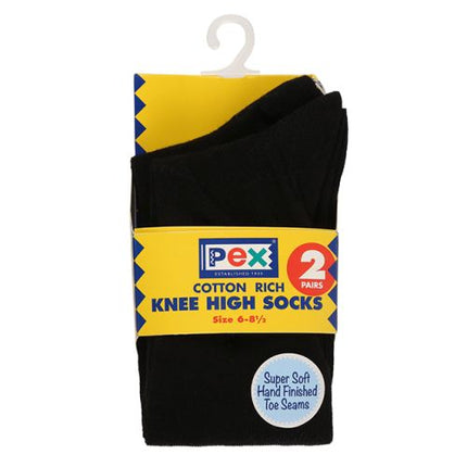 LONGRIDGE TOWERS 2 PACK NAVY KNEE HIGH SOCKS