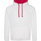 ARCTIC WHITE/HOT PINK / XS / JUST HOODS BY AWDIS