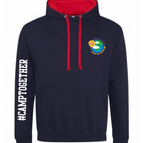 NEW FRENCH NAVY/FIRE RED / XS / JUST HOODS BY AWDIS