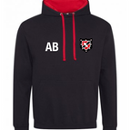 JET BLACK/FIRE RED / S / JUST HOODS BY AWDIS