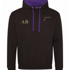 JET BLACK PURPLE / 12 TO 13 / JUST HOODS BY AWDIS