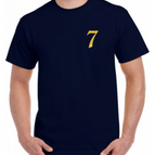 NAVY / 3/4 / GILDAN
