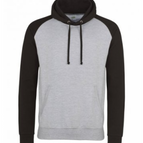 HEATHER/JET BLACK / S / JUST HOODS BY AWDIS