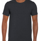DARK HEATHER / S / GILDAN