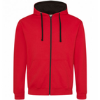 FIRE RED/JET BLACK / S / JUST HOODS BY AWDIS
