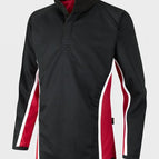 Black/scarlet/white