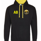 JET BLACK/SUNSHINE YELLOW / S / JUST HOODS BY AWDIS